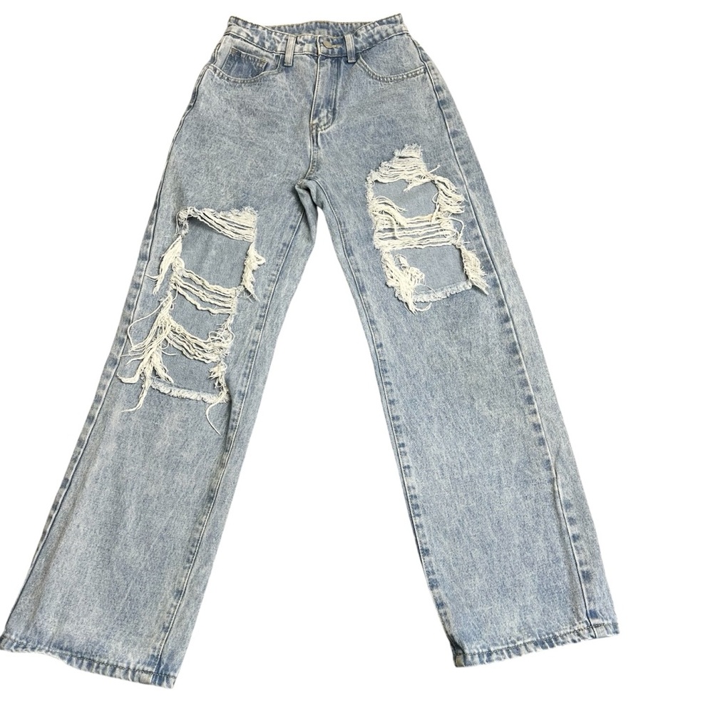 Jessica Jeans Women’s XS High Rise Distressed Light Wash